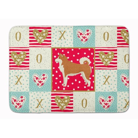 Carolines Treasures 19 x 27 in. Akita Love Machine Washable Memory Foam Mat CK5902RUG